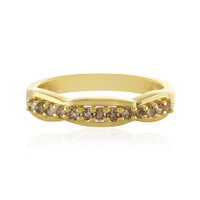 Bague en argent et Diamant champagne I4