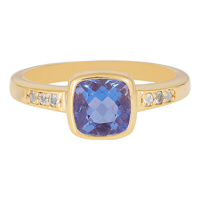 Bague en argent et Fluorite à couleur changeante