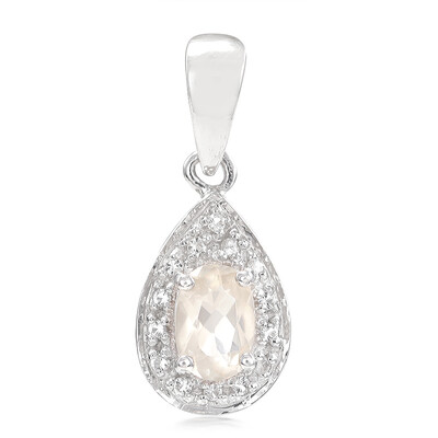 Pendentif en argent et Pierre du Soleil argentée