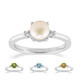 Bague en argent et Perle blanche de culture d'eau douce