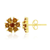 Boucles d'oreilles en argent et Citrine Madère