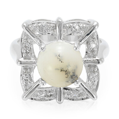 Bague en argent et Agate dendritique