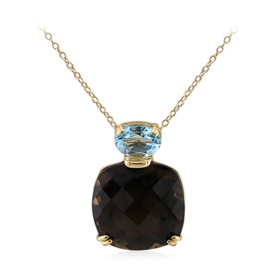 Collier en argent et Quartz fumé
