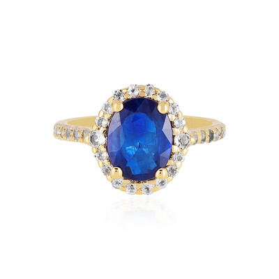 Bague en argent et Spinelle bleu roi