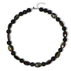 Collier en argent et Mica doré