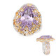 Bague en argent et Améthyste Rose de France (Gems en Vogue)