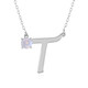 Collier en argent et Pierre de Lune arc-en-ciel
