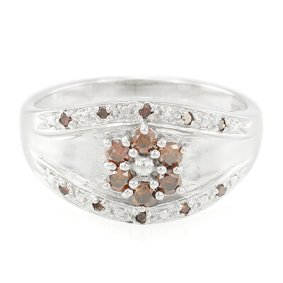Bague en argent et Diamant fantaisie
