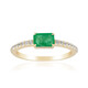 Bague en or et Emeraude de Zambie