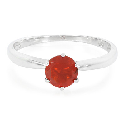 Bague en argent et Opale de feu de Querétaro