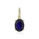 Pendentif en or et Saphir bleu de Madagascar