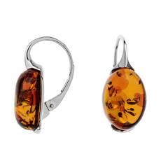 Boucles d'oreilles en argent et Ambre baltique