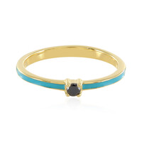 Bague en argent et Diamant noir