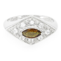 Bague en argent et Tourmaline cuprifère