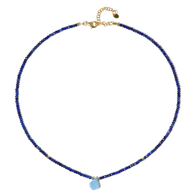 Collier en argent et Aigue-marine