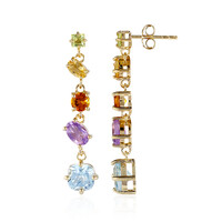 Boucles d'oreilles en argent et Topaze bleu ciel