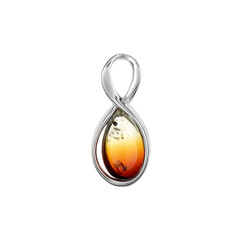 Pendentif en argent et Ambre de la Baltique Lever du soleil