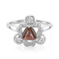 Bague en argent et Œil-de-tigre rouge