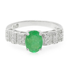 Bague en argent et Emeraude de Bahia