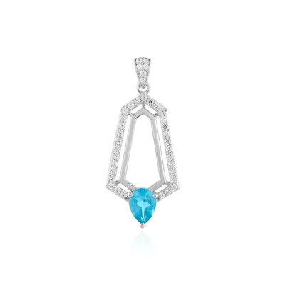 Pendentif en argent et Topaze Paraiba