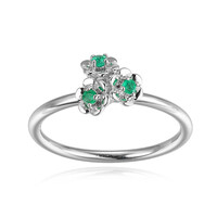 Bague en argent et Emeraude du Brésil