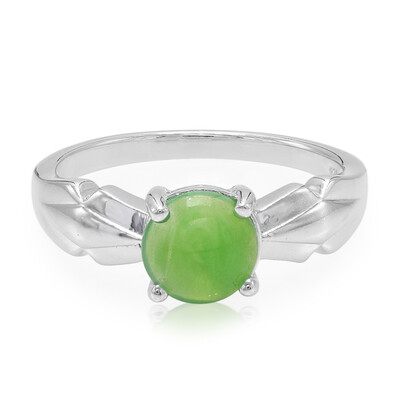 Bague en argent et Chrysoprase impériale