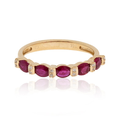 Bague en or et Rubis AAA du Mozambique (CIRARI)