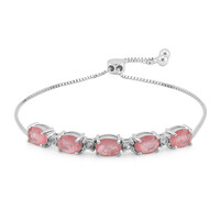 Bracelet en argent et Quartz rose pastel