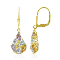 Boucles d'oreilles en argent et Citrine