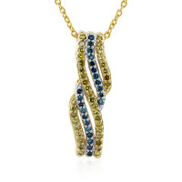 Collier en argent et Diamant jaune PK