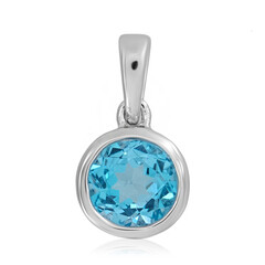 Pendentif en argent et Topaze bleu Suisse