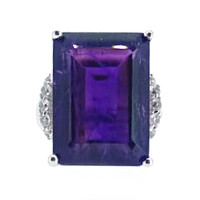 Bague en argent et Améthyste de Zambie