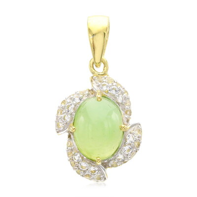 Pendentif en argent et Chrysoprase impériale