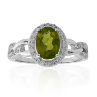 Bague en argent et Péridot de Birmanie