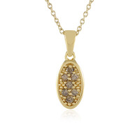 Collier en argent et Diamant chocolat I2