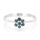 Bague en argent et Diamant fantaisie