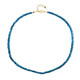 Collier en argent et Apatite bleu néon