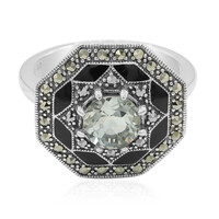 Bague en argent et Améthyste verte