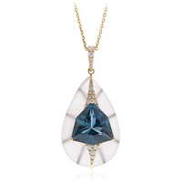 Collier en or et Topaze bleu de Londres (CIRARI)