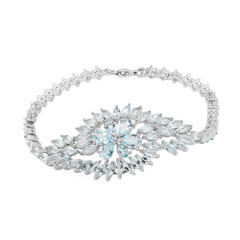 Bracelet en argent et Topaze bleu ciel