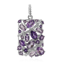 Pendentif en argent et Améthyste de Zambie