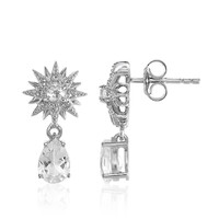 Boucles d'oreilles en argent et Topaze blanche