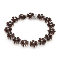 Bracelet en argent et Grenat
