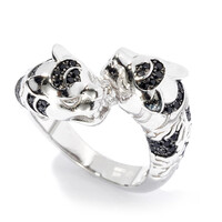 Bague en argent et Spinelle noir