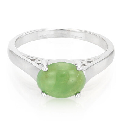 Bague en argent et Chrysoprase impériale