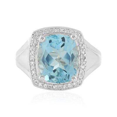 Bague en argent et Topaze bleu ciel