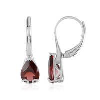 Boucles d'oreilles en argent et Grenat d'Inde