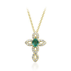 Collier en or et Emeraude de Zambie AAA (CIRARI)