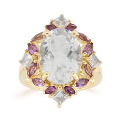 Bague en argent et Topaze blanche