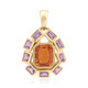 Pendentif en or et Saphir orange de Ban Ka Cha